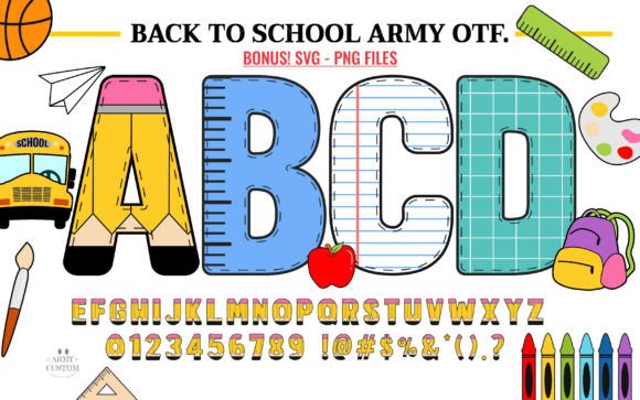 Back to School Army: A Font for Web Design and Brand Identity