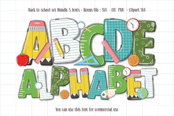 Back to School Set: A Bold Font for Creative Crafters