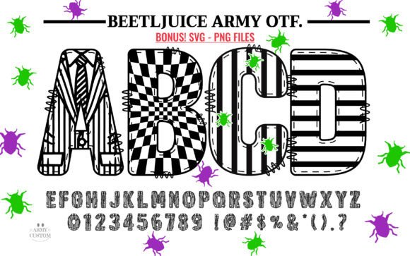 Beetljuice Army Bundle: A Bold Font for Digital Creativity