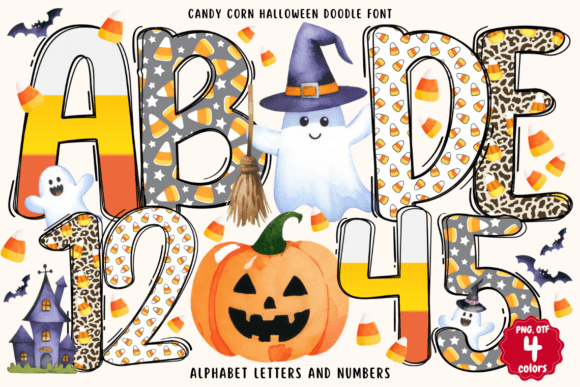 Boost Your Brand with Candy Corn Halloween Doodle Font