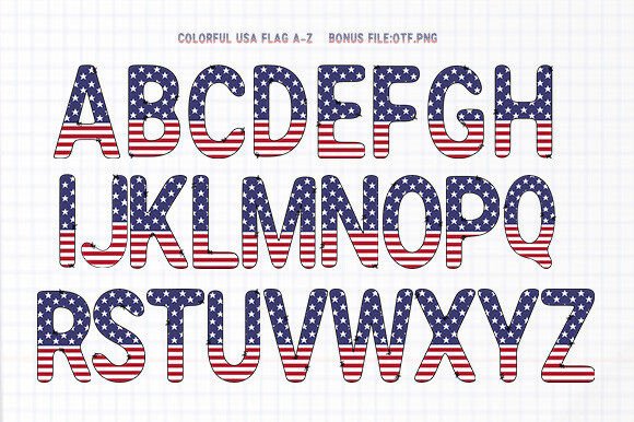 Colorful Usa Flag: A Font for Nostalgic Editorial Design