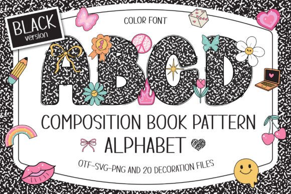 Composition Book Pattern: A Font for Nostalgic Branding