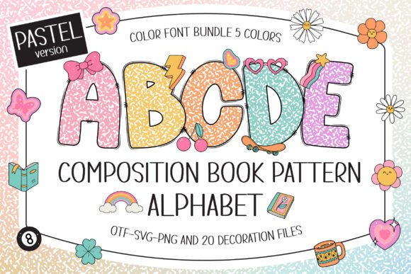 Composition Book Pattern Pastel: A Font for Thoughtful Design