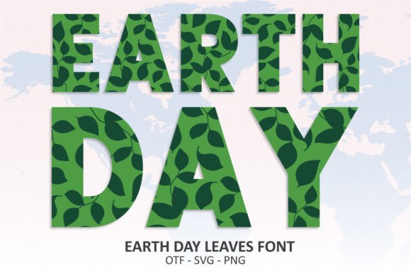 Earth Day Leaves Font: A Green Touch for Every Project