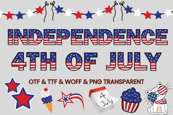 Independence 4th of July: A Vibrant Font for Digital Design
