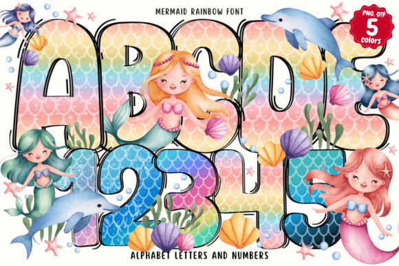Mermaid Rainbow Font: A Playful Touch for Editorial Design