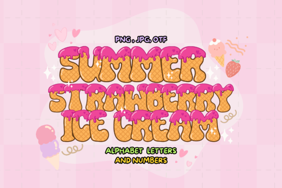 Summer Strawberry Ice Cream: A Font for Editorial Elegance